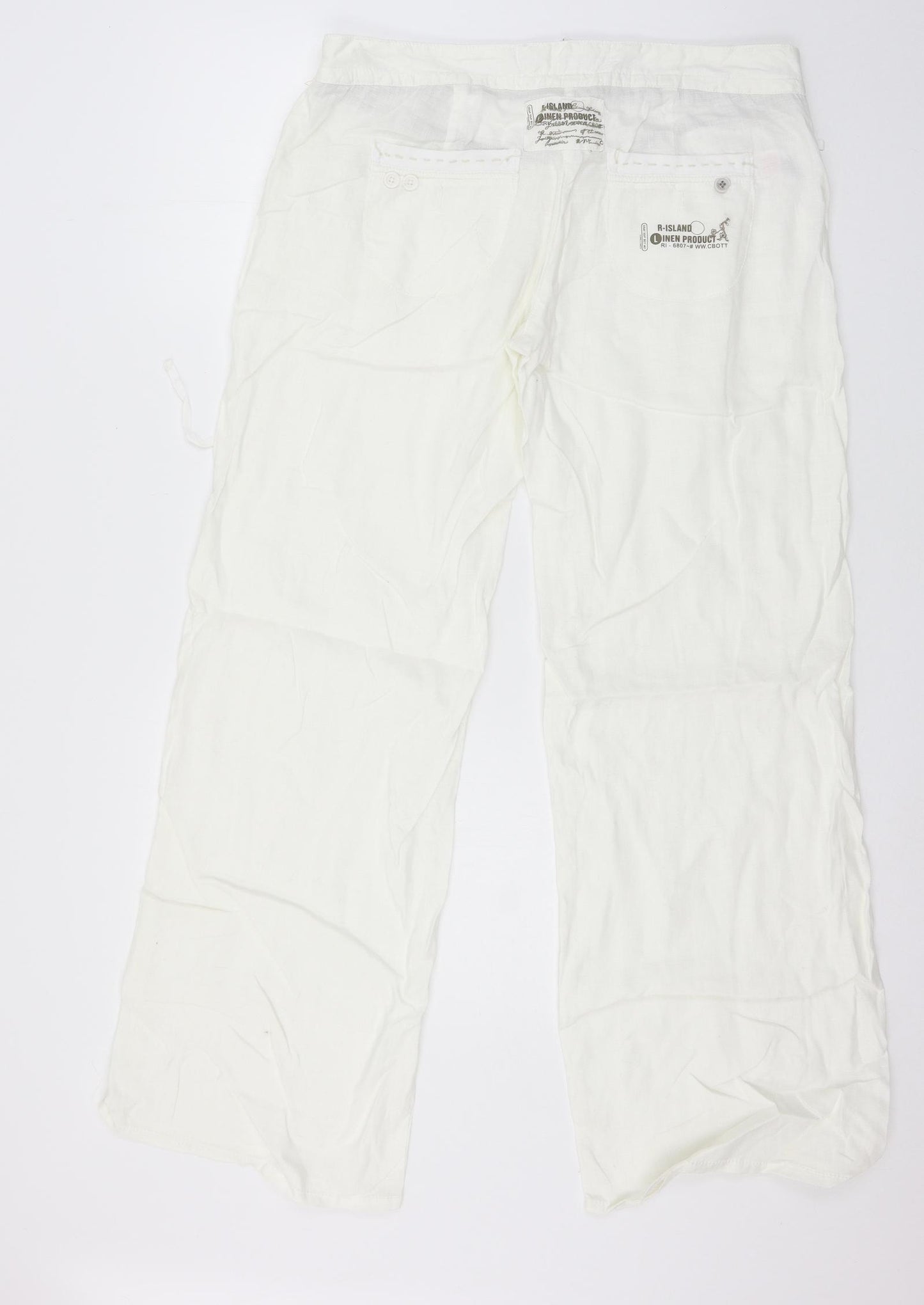 River Island Womens White   Trousers  Size 12 L30 in