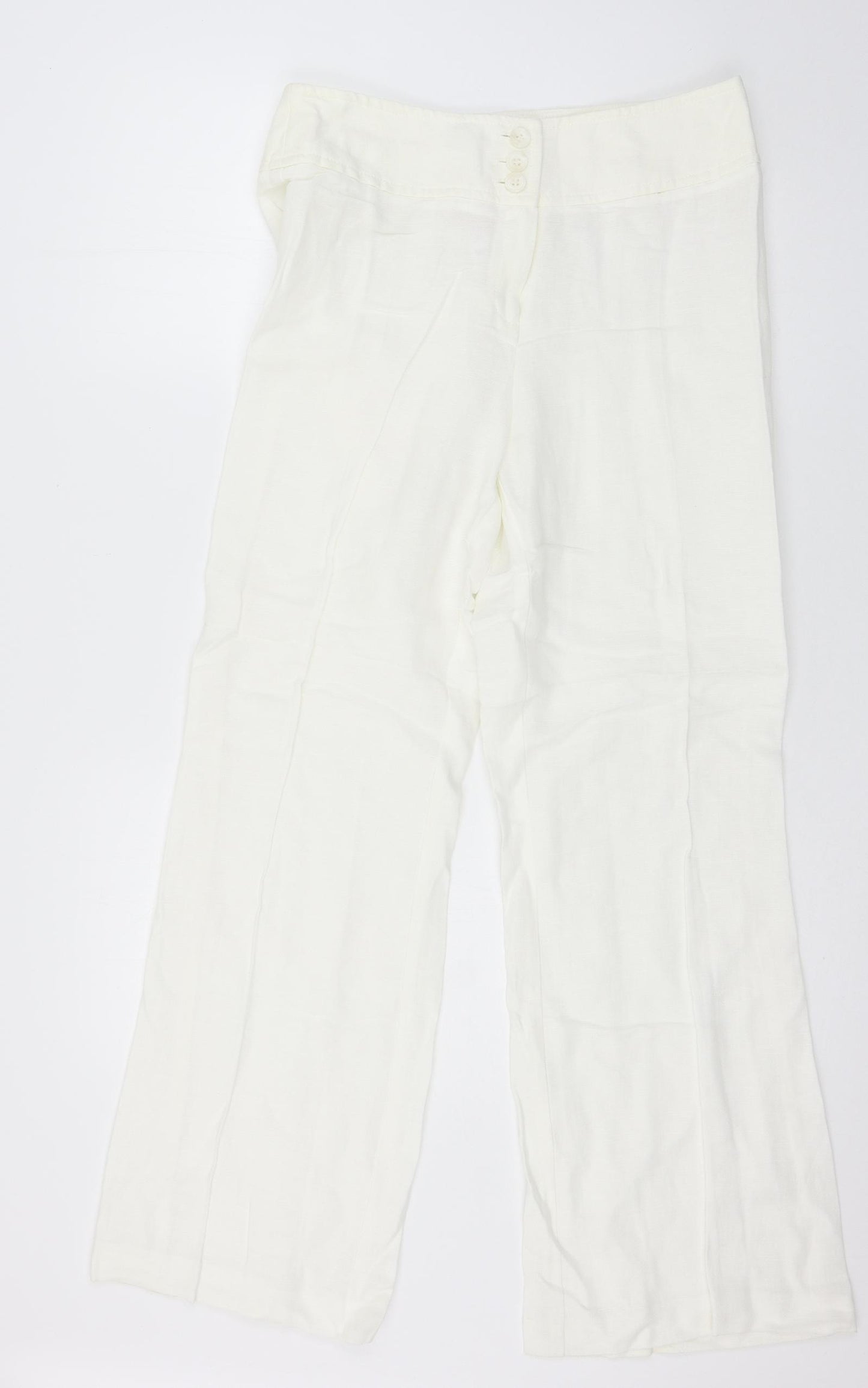 Wallis Womens Ivory   Trousers  Size 12 L30 in