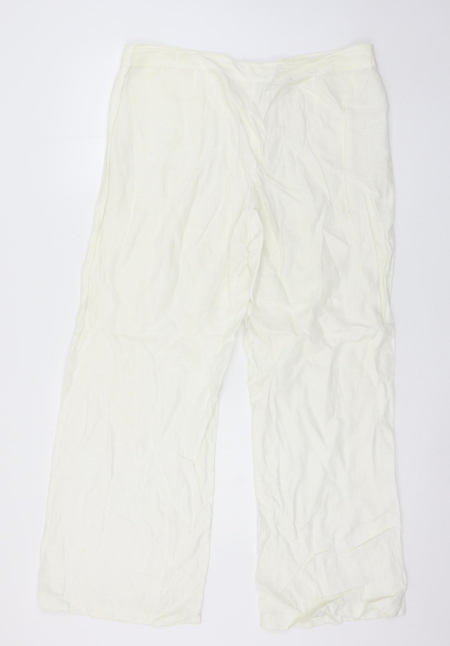 Marks and Spencer Womens Ivory   Trousers  Size 16 L29 in