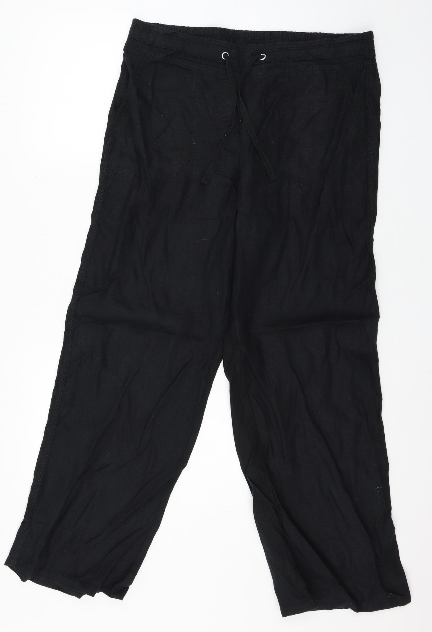 Marks and Spencer Womens Black   Trousers  Size 14 L30 in