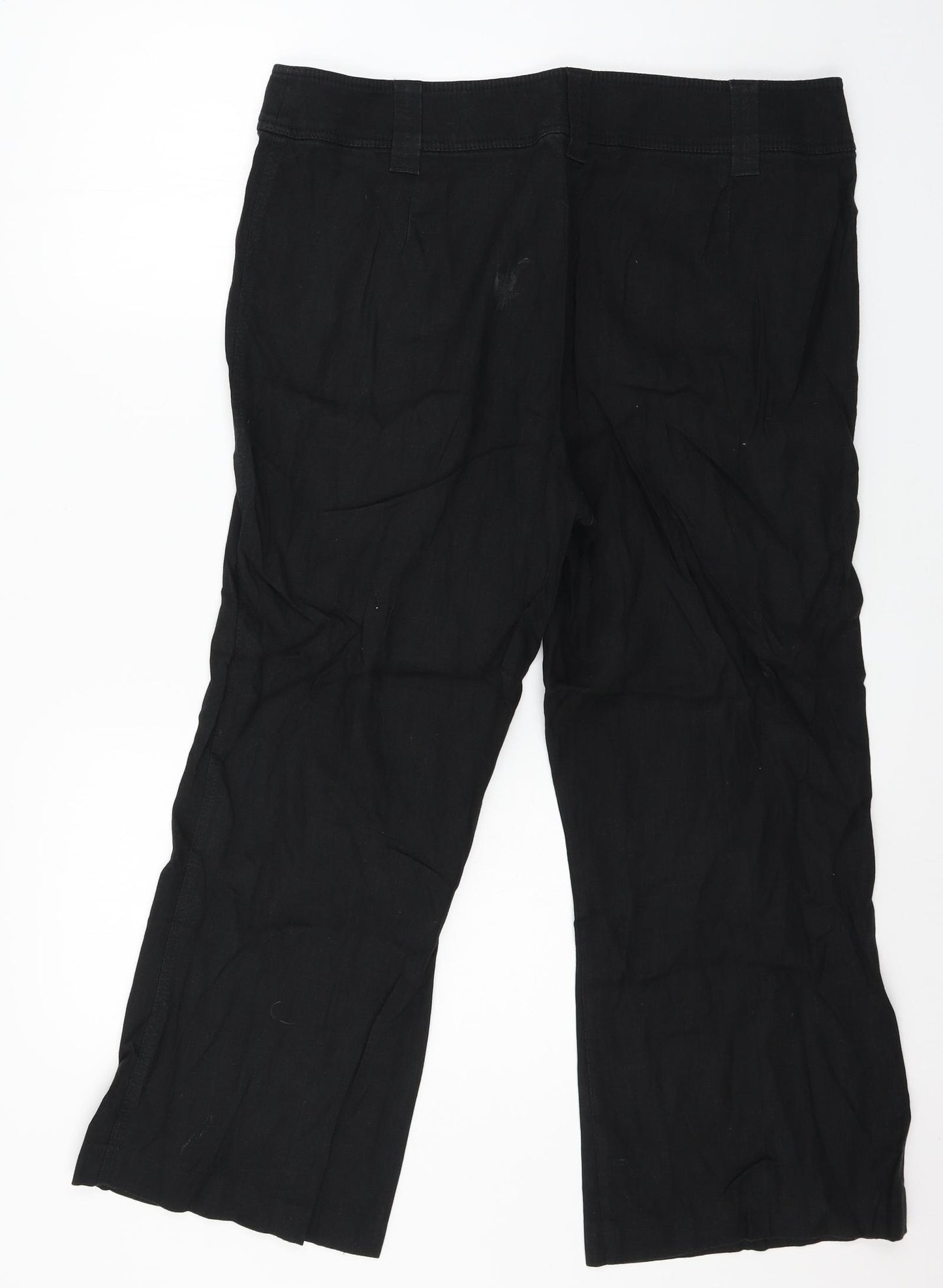 Marks and Spencer Womens Black   Trousers  Size 18 L25 in