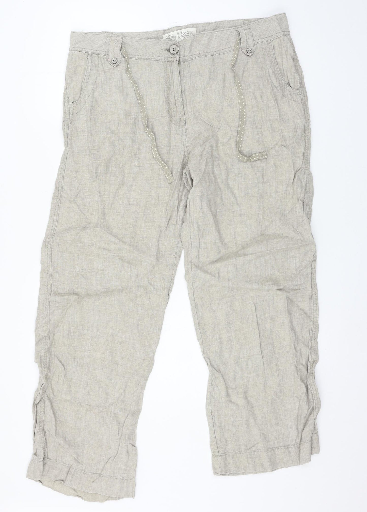 George Womens Grey   Trousers  Size 16 L29 in