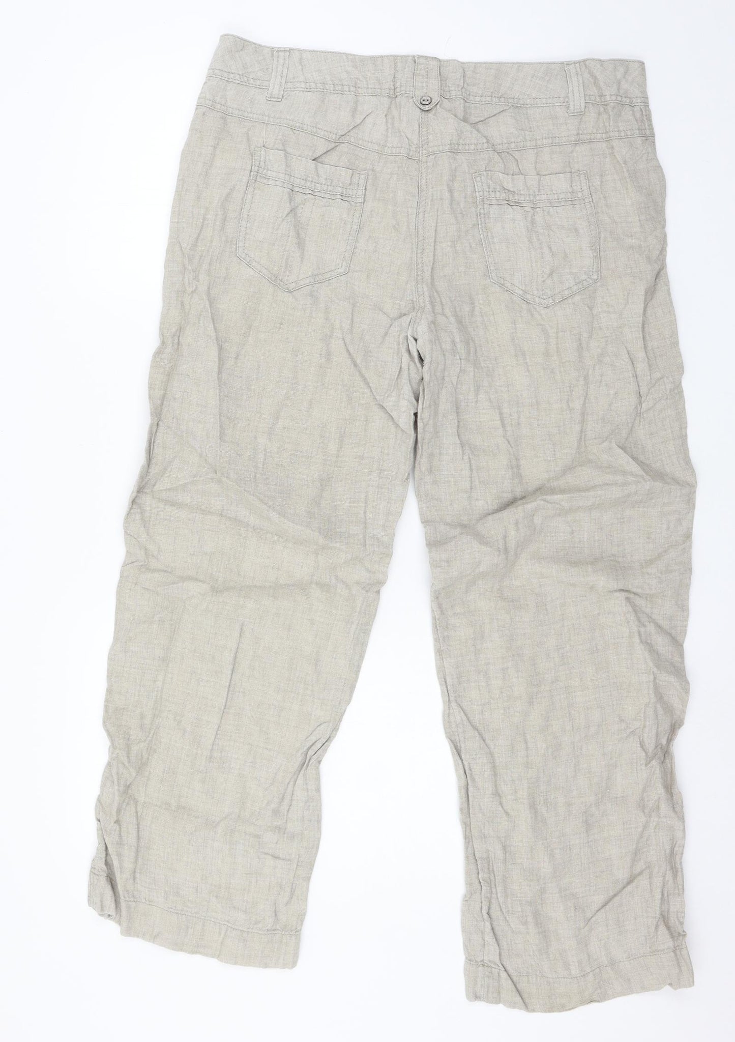 George Womens Grey   Trousers  Size 16 L29 in