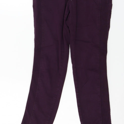 Zara Womens Purple  Jersey Trousers  Size 10 L30 in