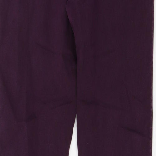 Zara Womens Purple  Jersey Trousers  Size 10 L30 in