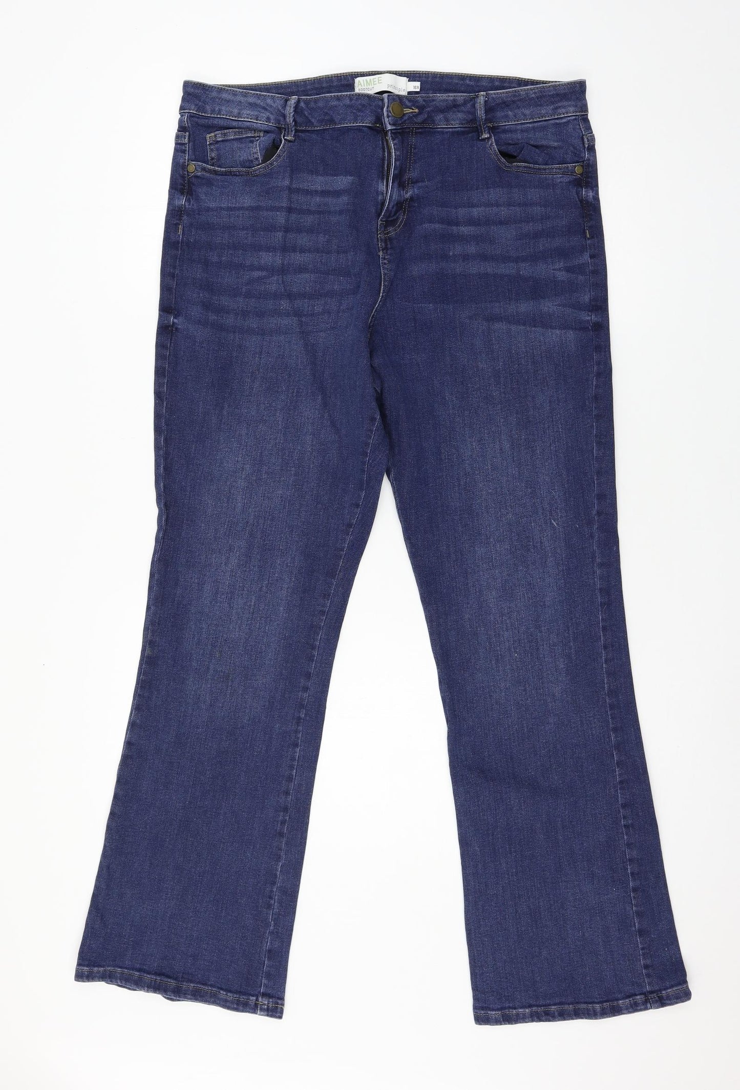 Principles Womens Blue  Denim Straight Jeans Size 16 L30 in