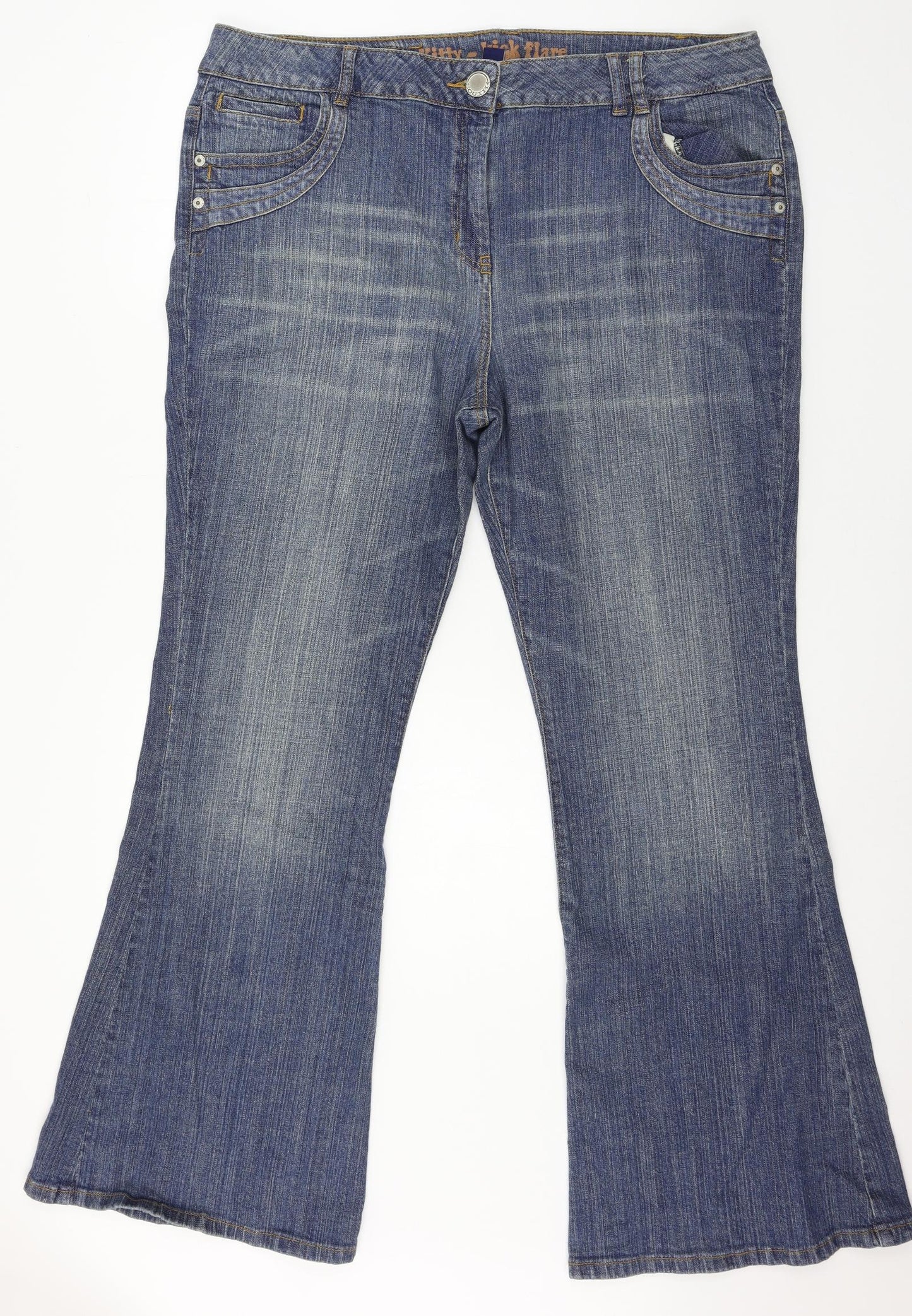South Womens Blue  Denim Bootcut Jeans Size 22 L31 in