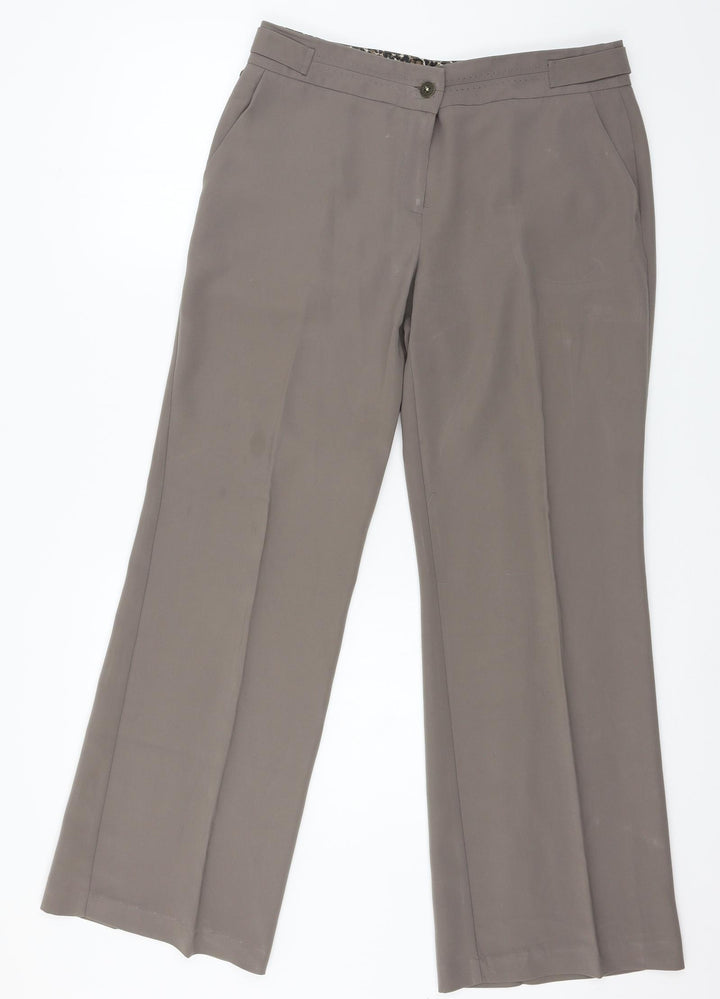 Per Una Womens Brown Trousers Size 12 L30 in