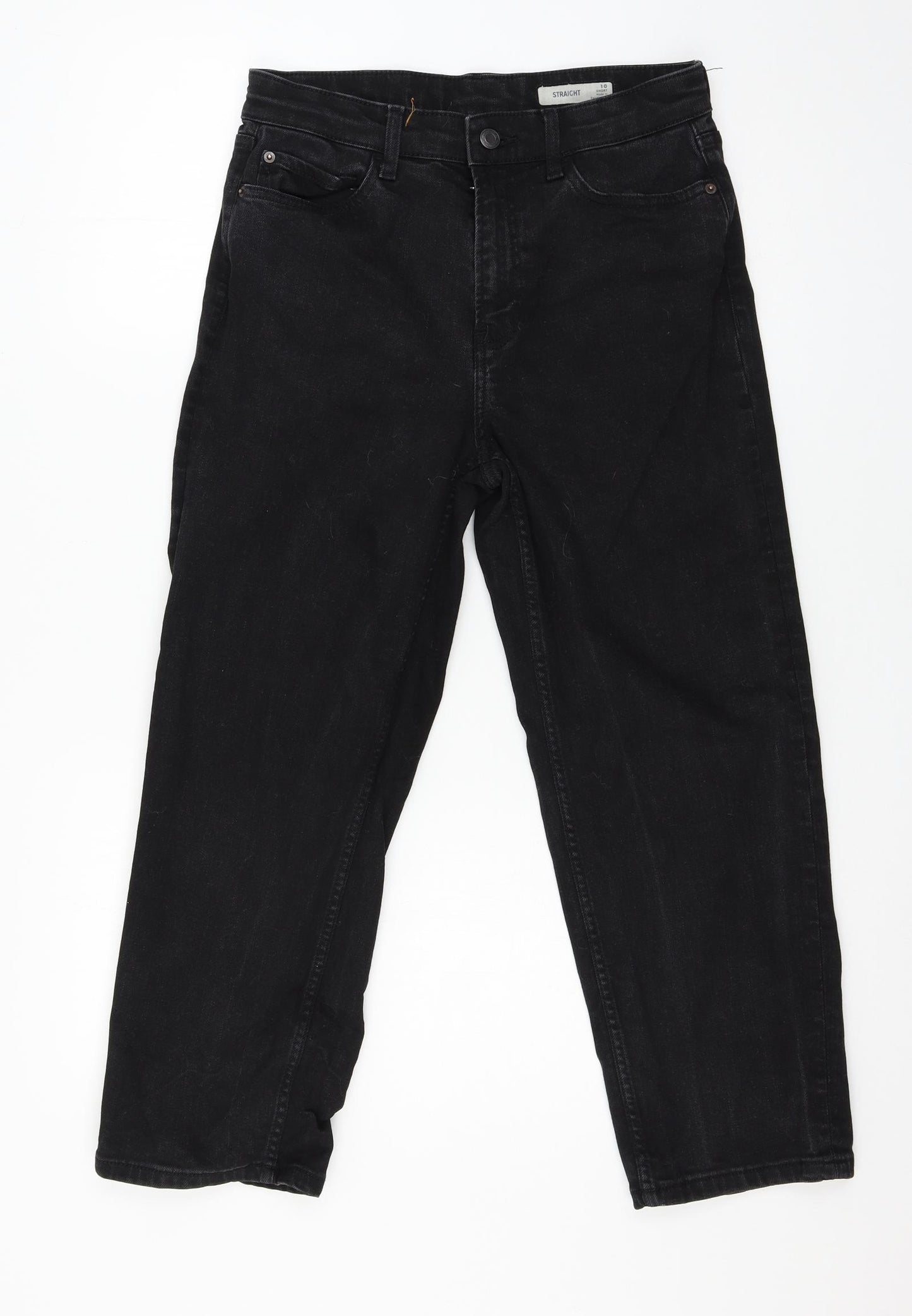 Marks and Spencer Womens Black  Denim Mom Jeans Size 10 L24 in