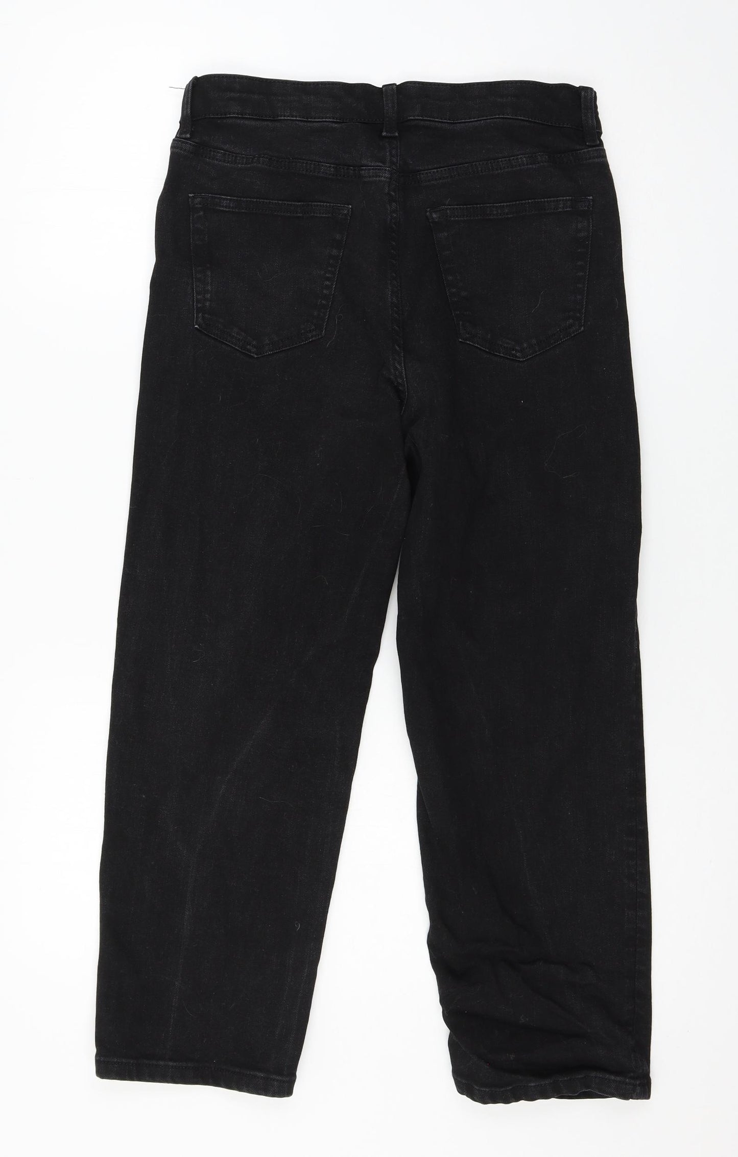 Marks and Spencer Womens Black  Denim Mom Jeans Size 10 L24 in