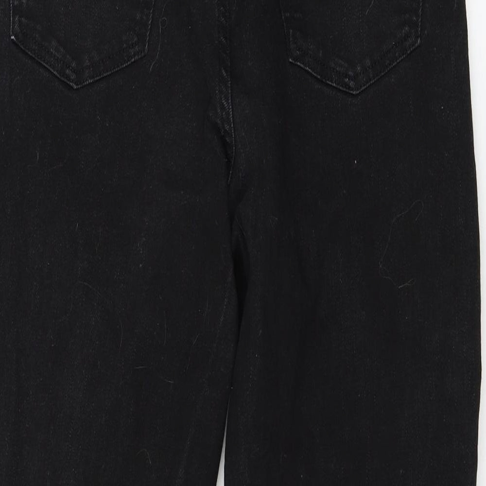Marks and Spencer Womens Black  Denim Mom Jeans Size 10 L24 in