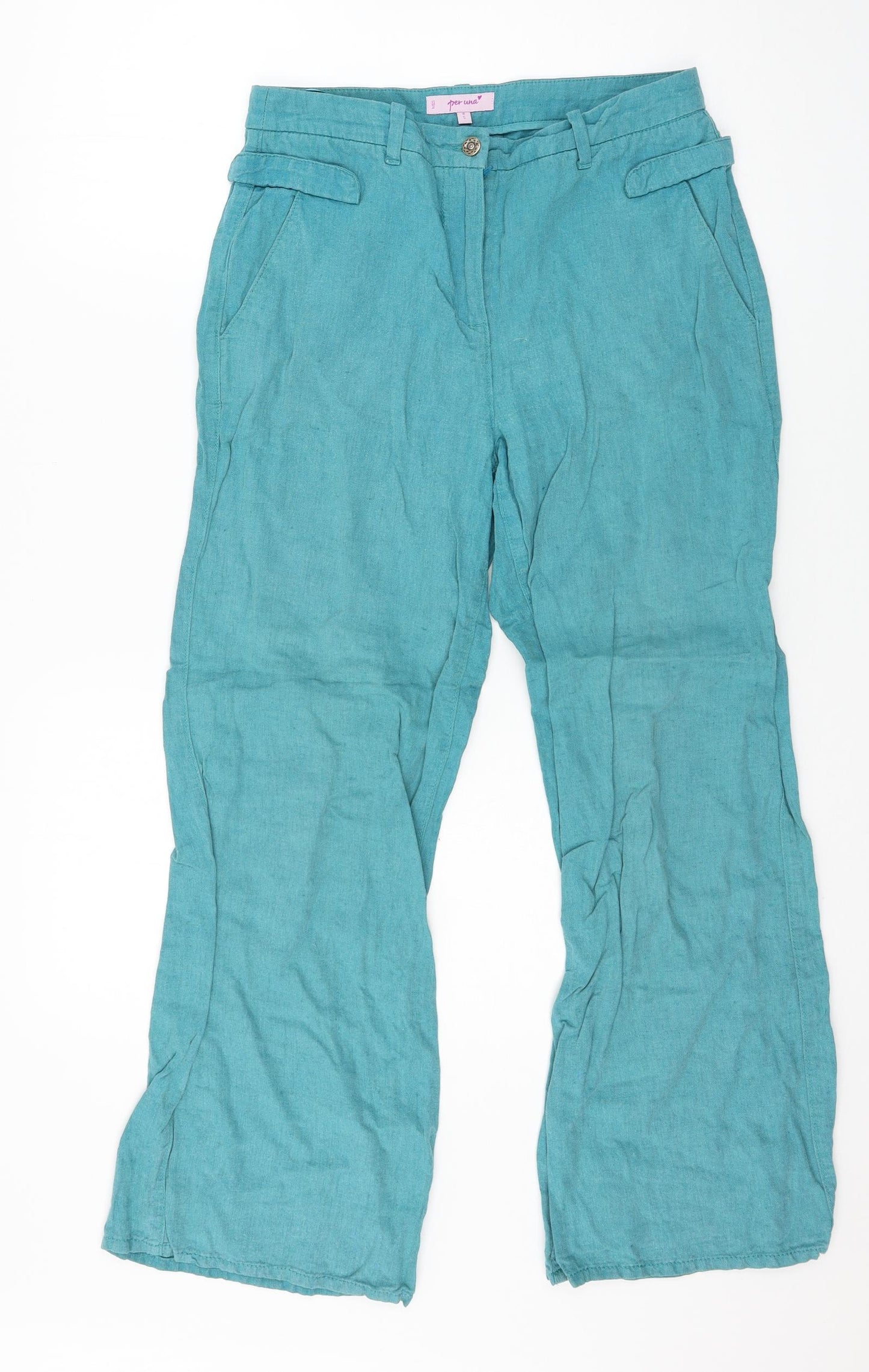 Per Una Womens Blue   Trousers  Size 8 L26 in
