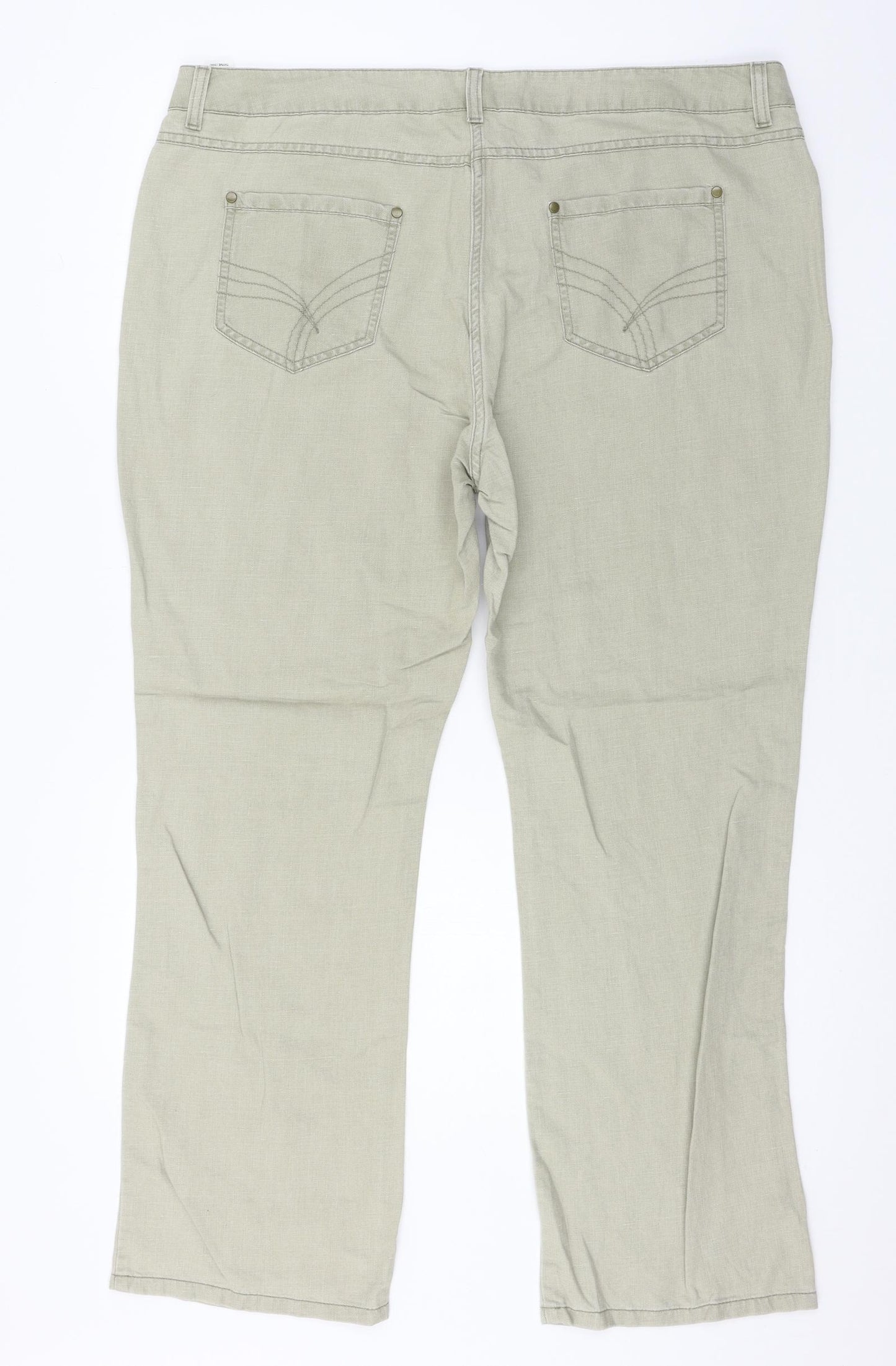 Marks and Spencer Womens Green   Trousers  Size 20 L29 in