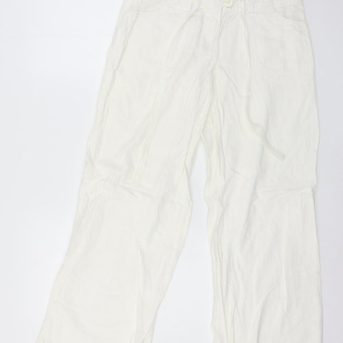 NEXT Womens White   Trousers  Size 12 L29 in