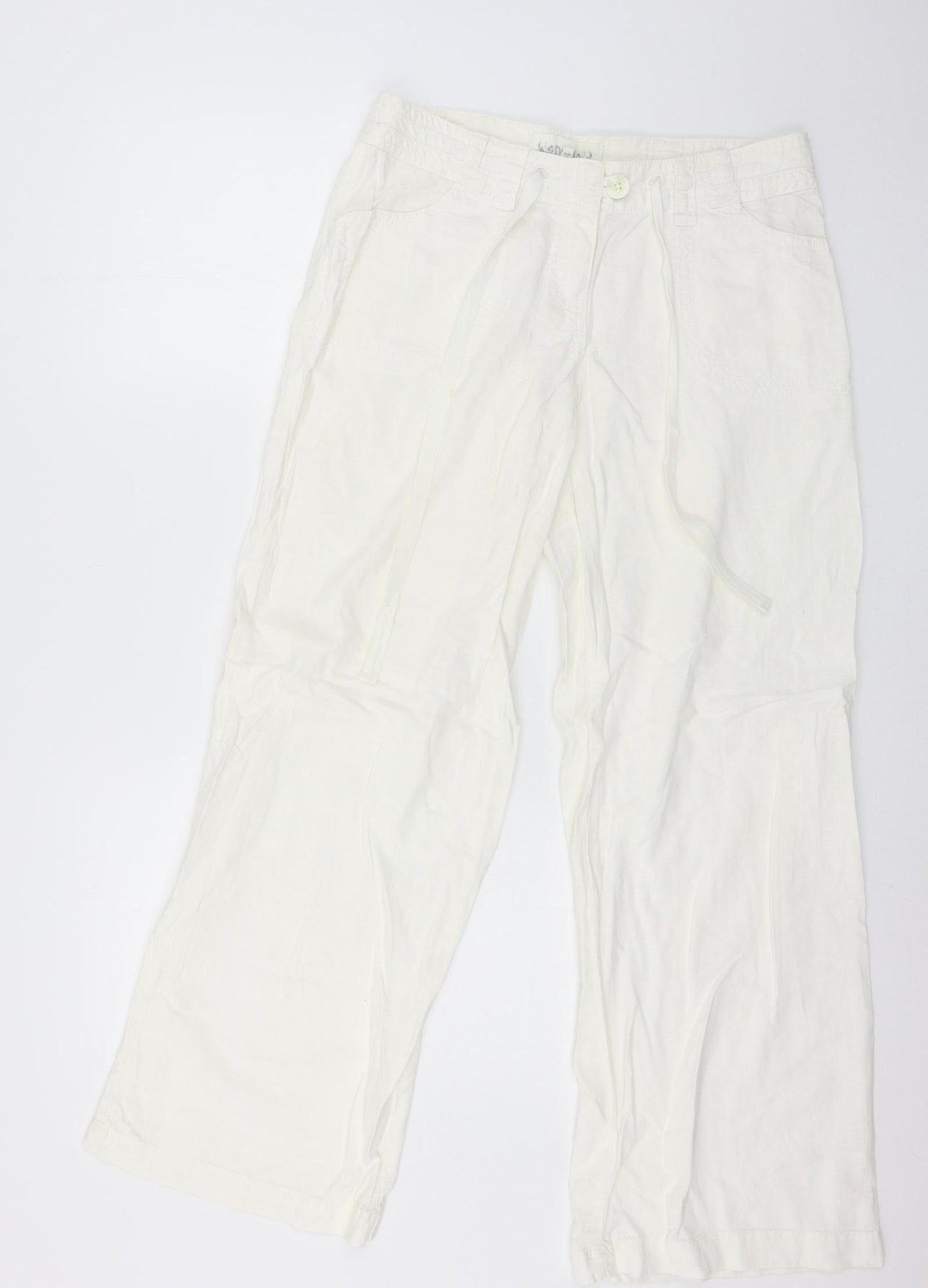 NEXT Womens White   Trousers  Size 12 L29 in
