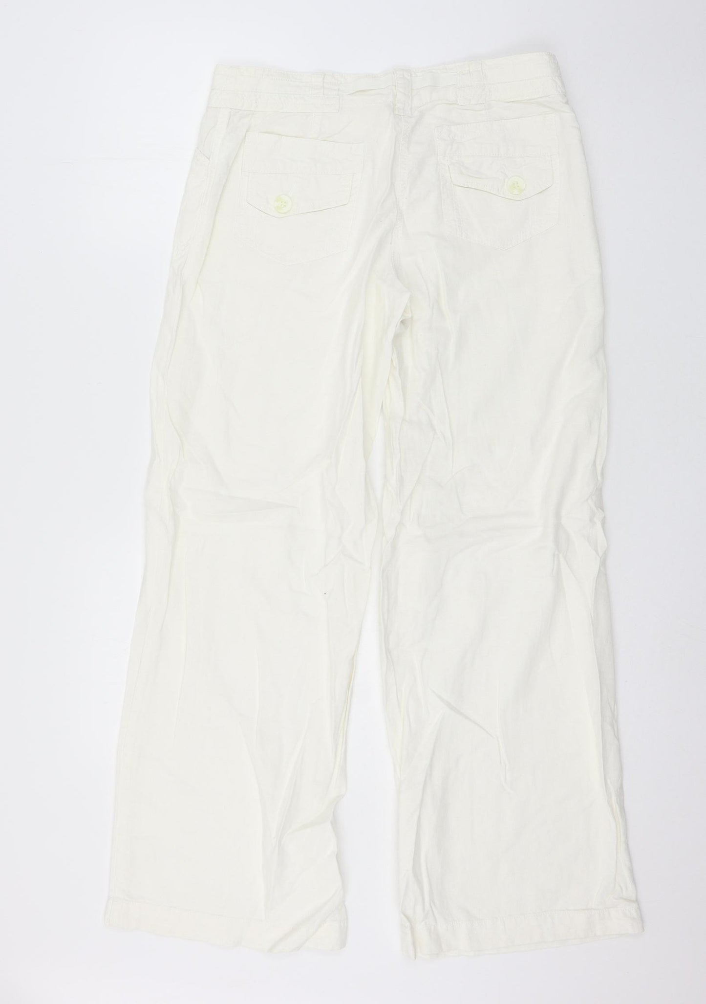 NEXT Womens White   Trousers  Size 12 L29 in