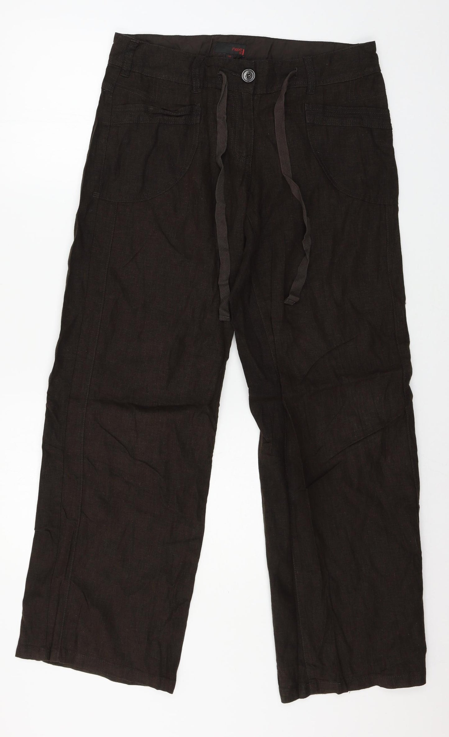 NEXT Womens Brown   Trousers  Size 10 L30 in