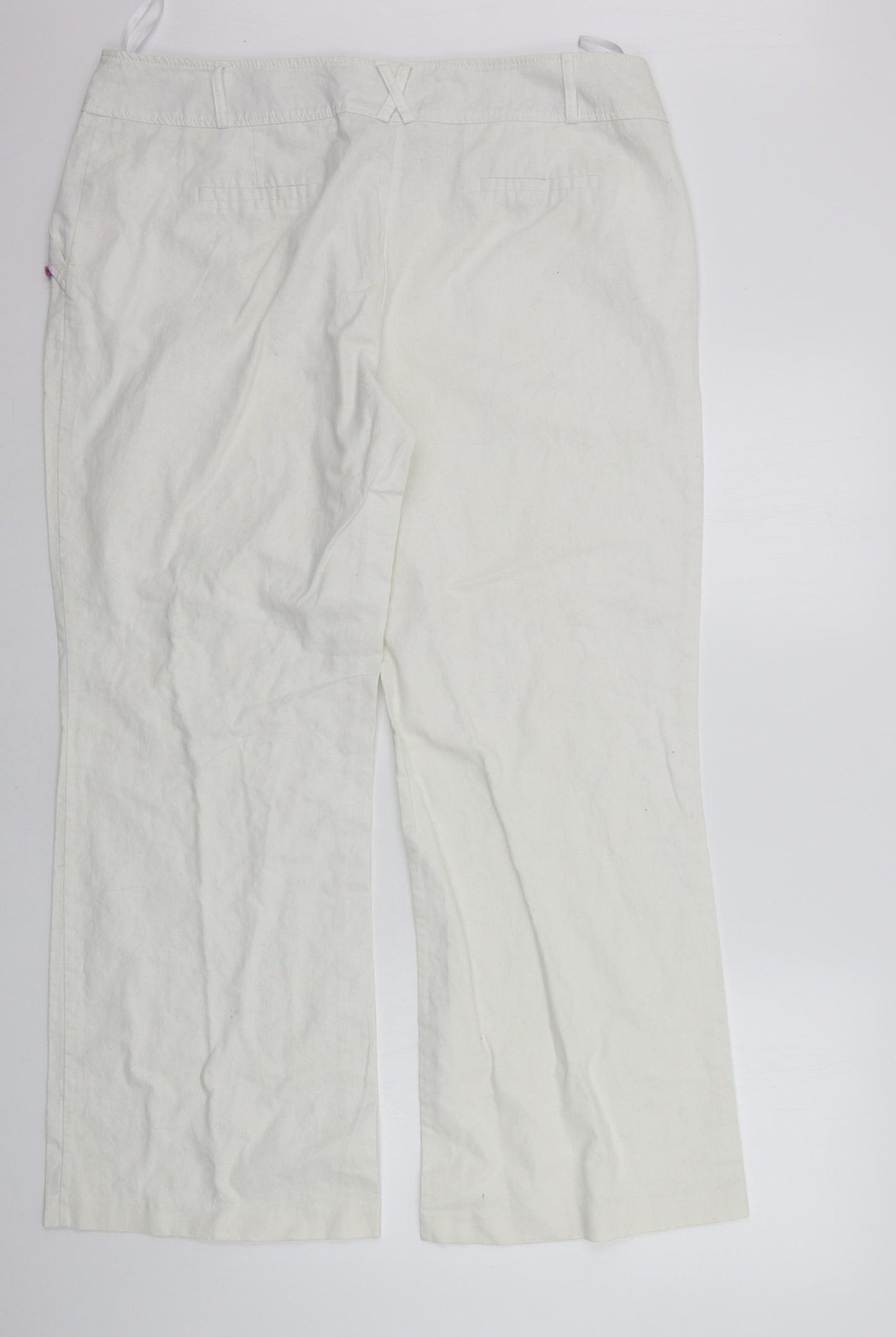 New Look Womens White   Trousers  Size 18 L28 in