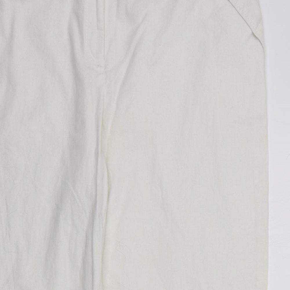 New Look Womens White   Trousers  Size 18 L28 in