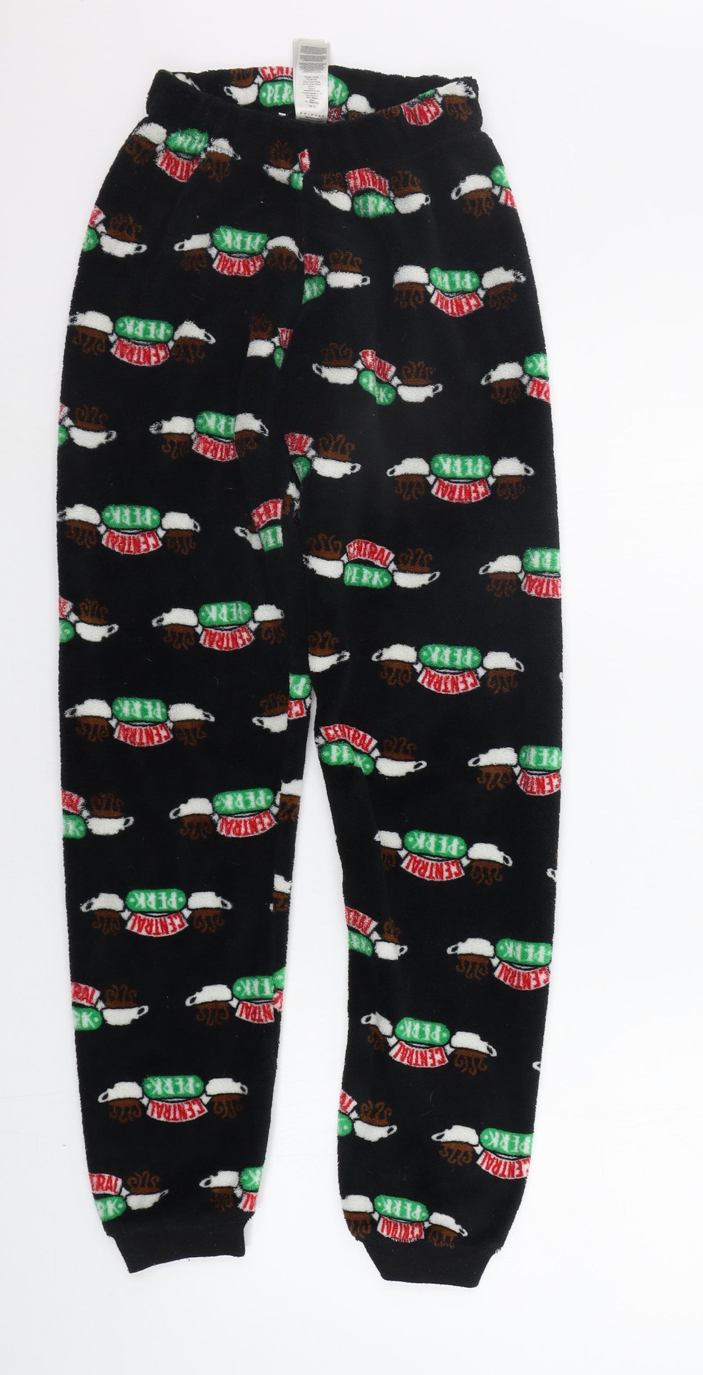 Primark Womens Black Geometric  Top Pyjama Pants Size XS
