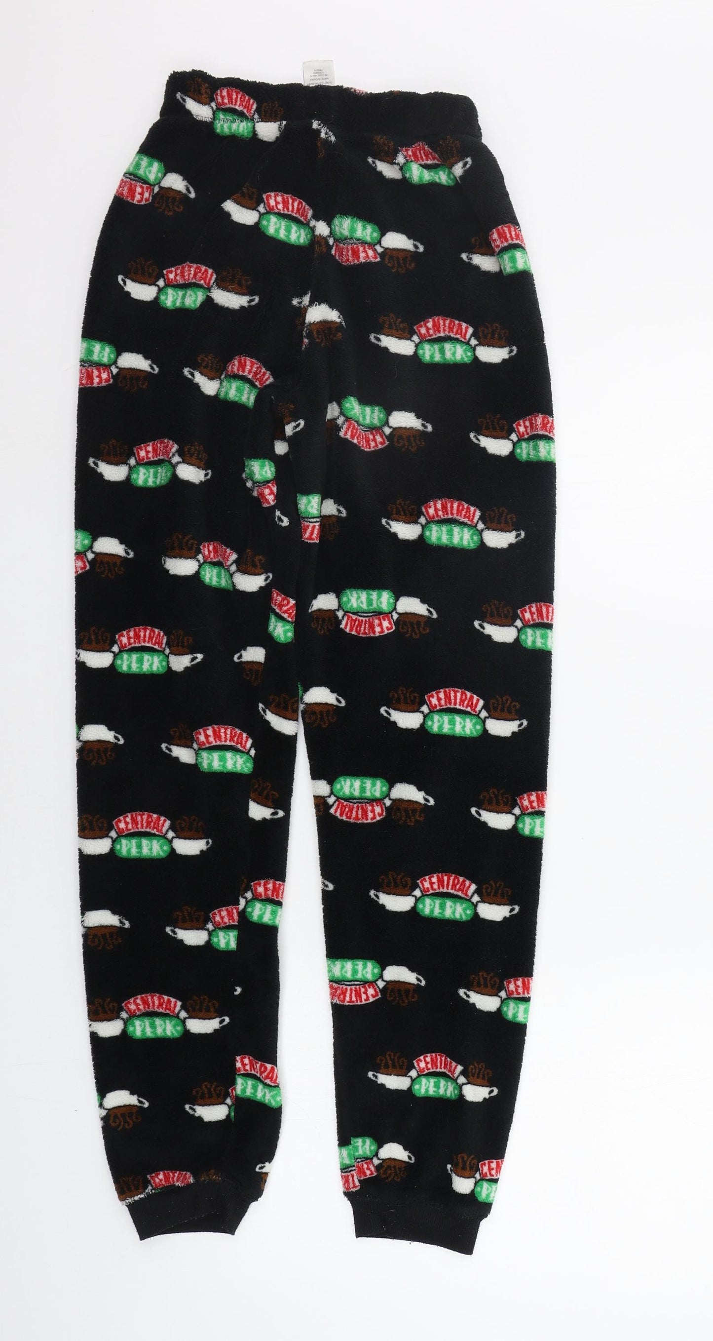Primark Womens Black Geometric  Top Pyjama Pants Size XS