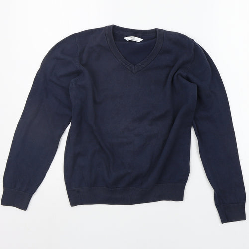 Marks and Spencer Girls Blue   Pullover Jumper Size 9-10 Years