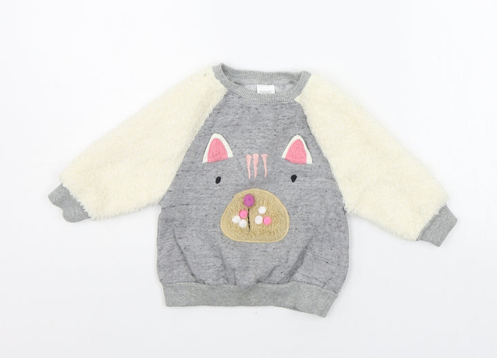 NEXT Baby Grey   Pullover Jumper Size 3-6 Months