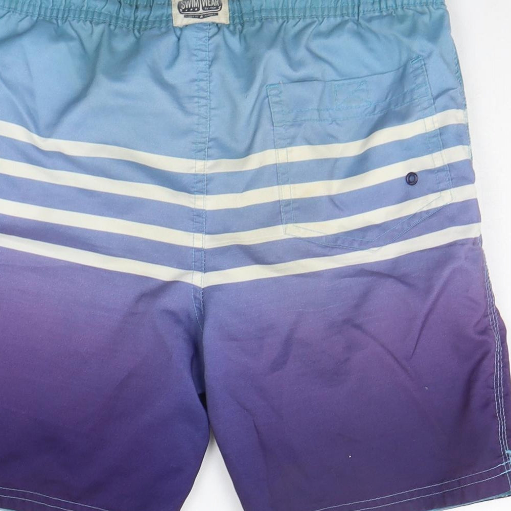 NEXT Boys Blue Striped  Sweat Shorts Size 10 Years