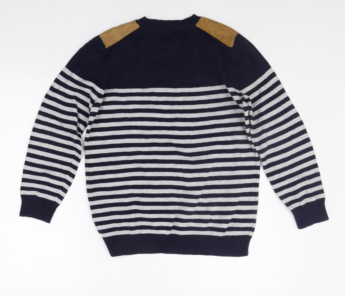 F&F Boys Blue Striped  Pullover Jumper Size 12-13 Years