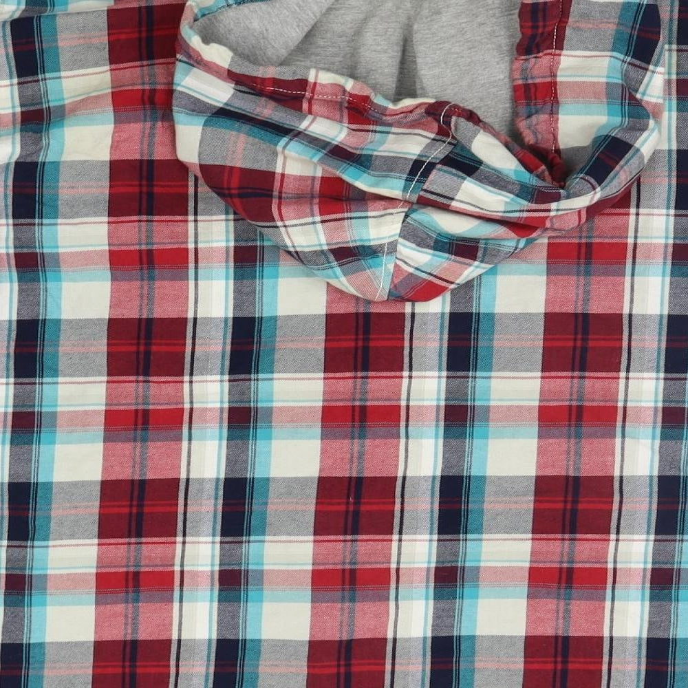 F&F Mens Red Check  Cardigan Jumper Size 2XL