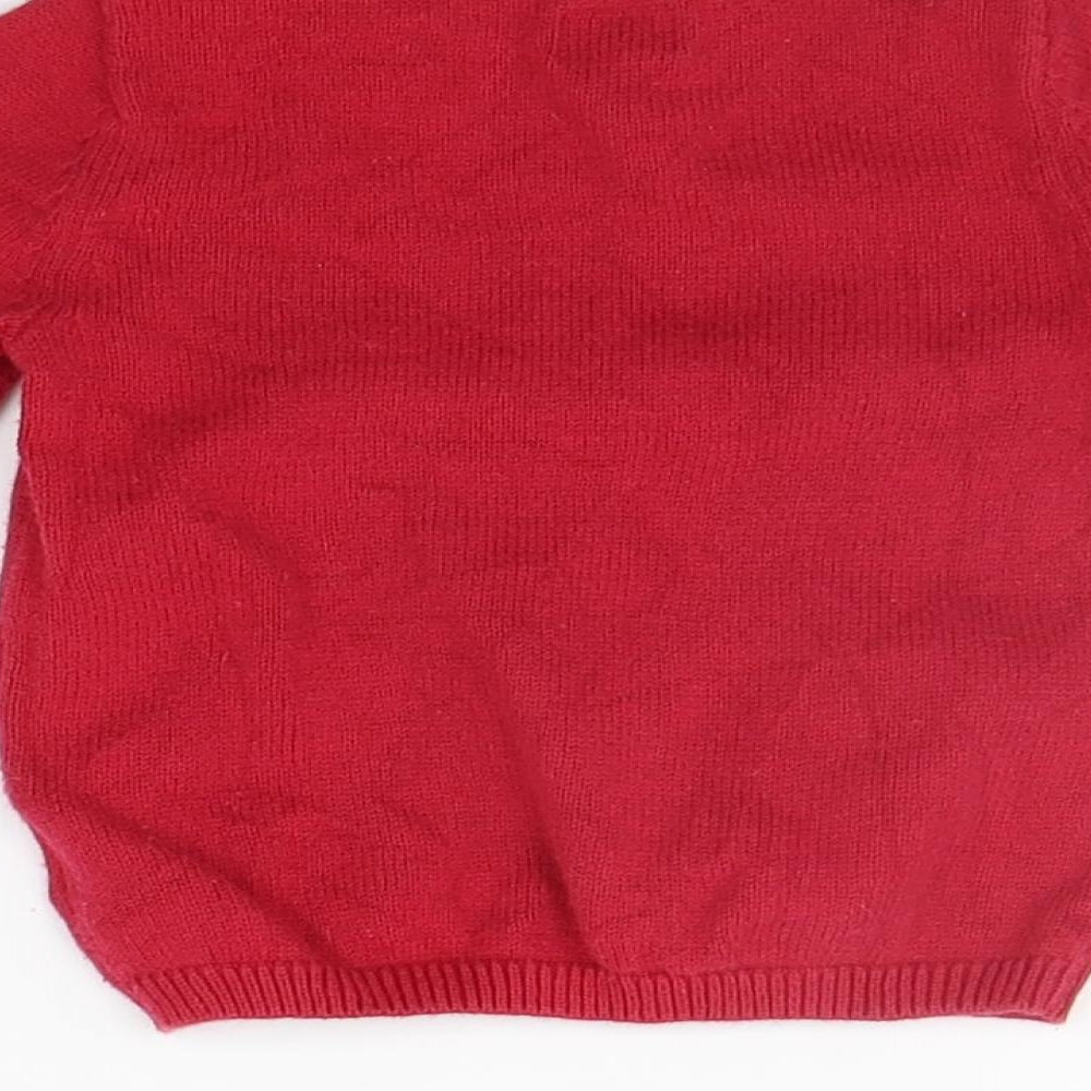 John Lewis Baby Red   Pullover Jumper Size 6-9 Months  - Raindeer christmas