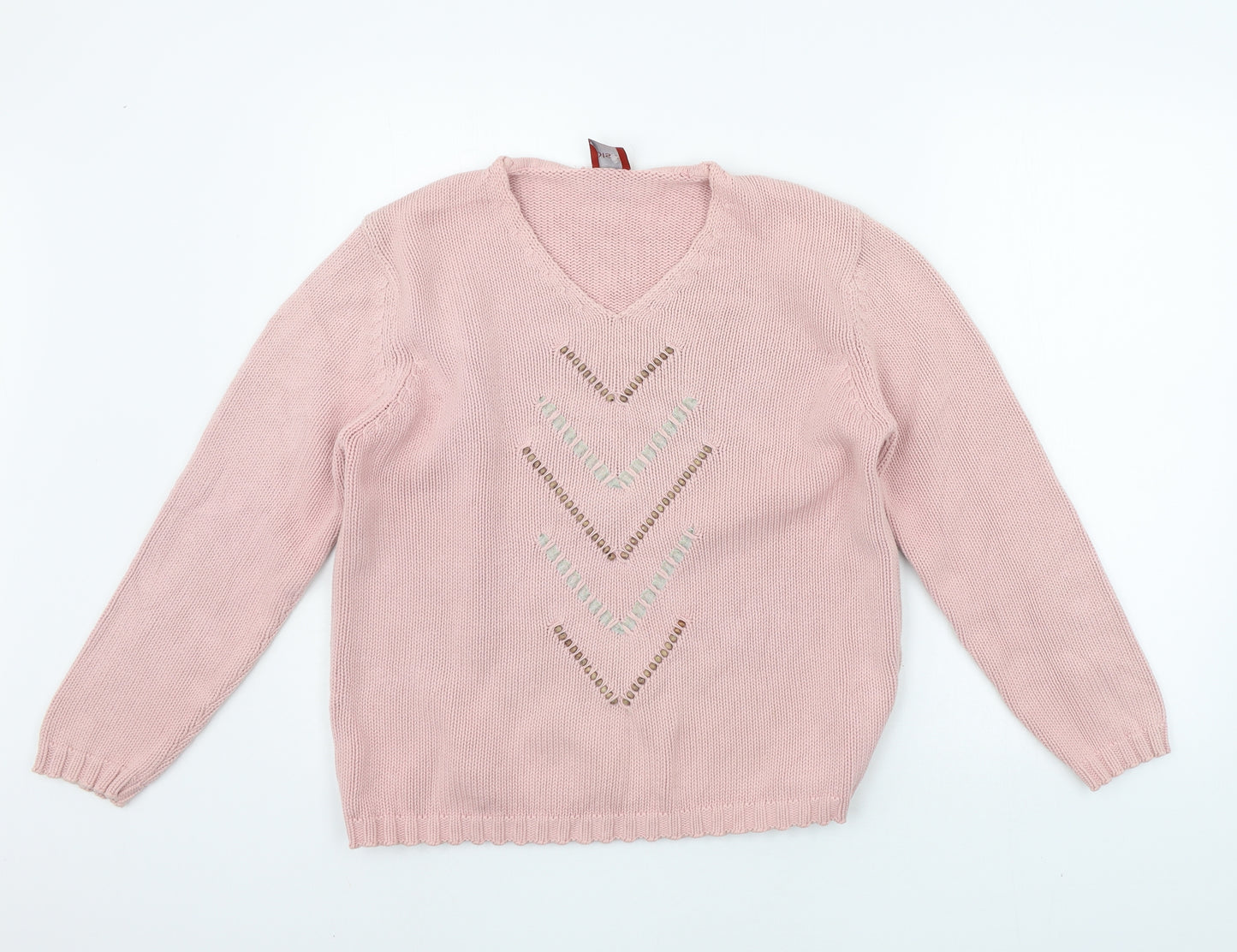 Olsen Womens Pink   Pullover Jumper Size 14