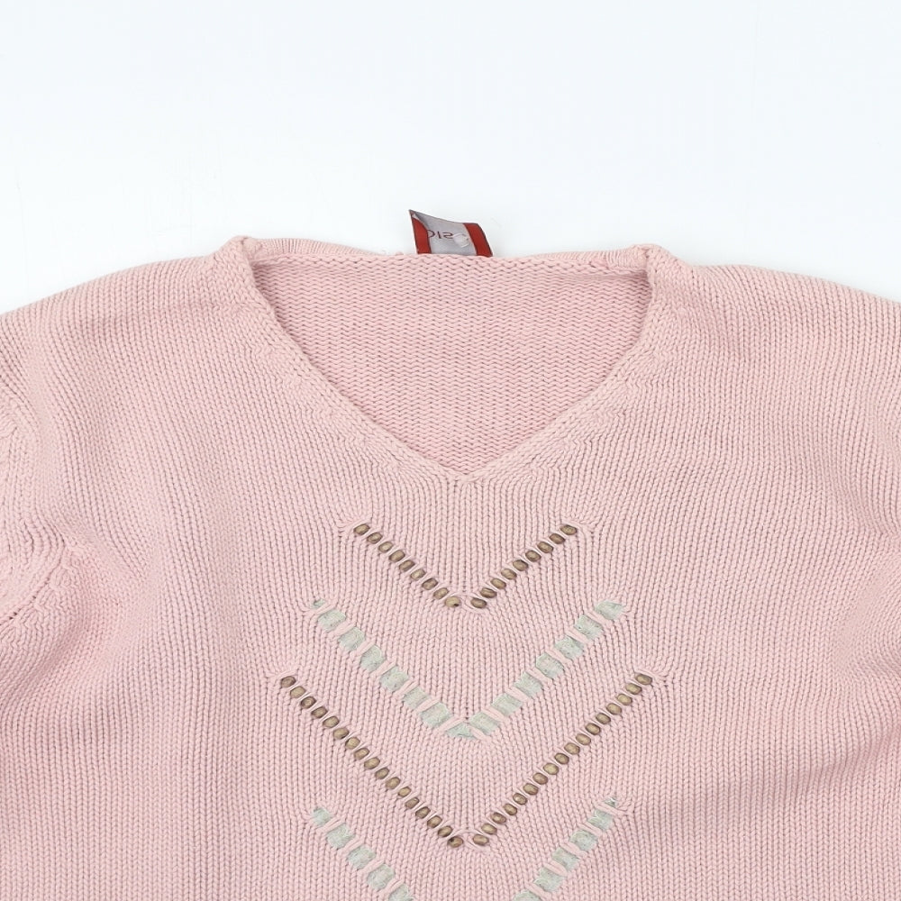 Olsen Womens Pink   Pullover Jumper Size 14