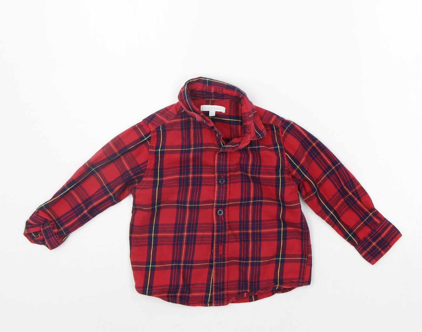 Blue Zoo Baby Purple Check  Basic Button-Up Size 18-24 Months