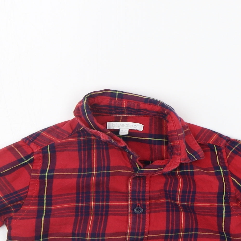 Blue Zoo Baby Purple Check  Basic Button-Up Size 18-24 Months