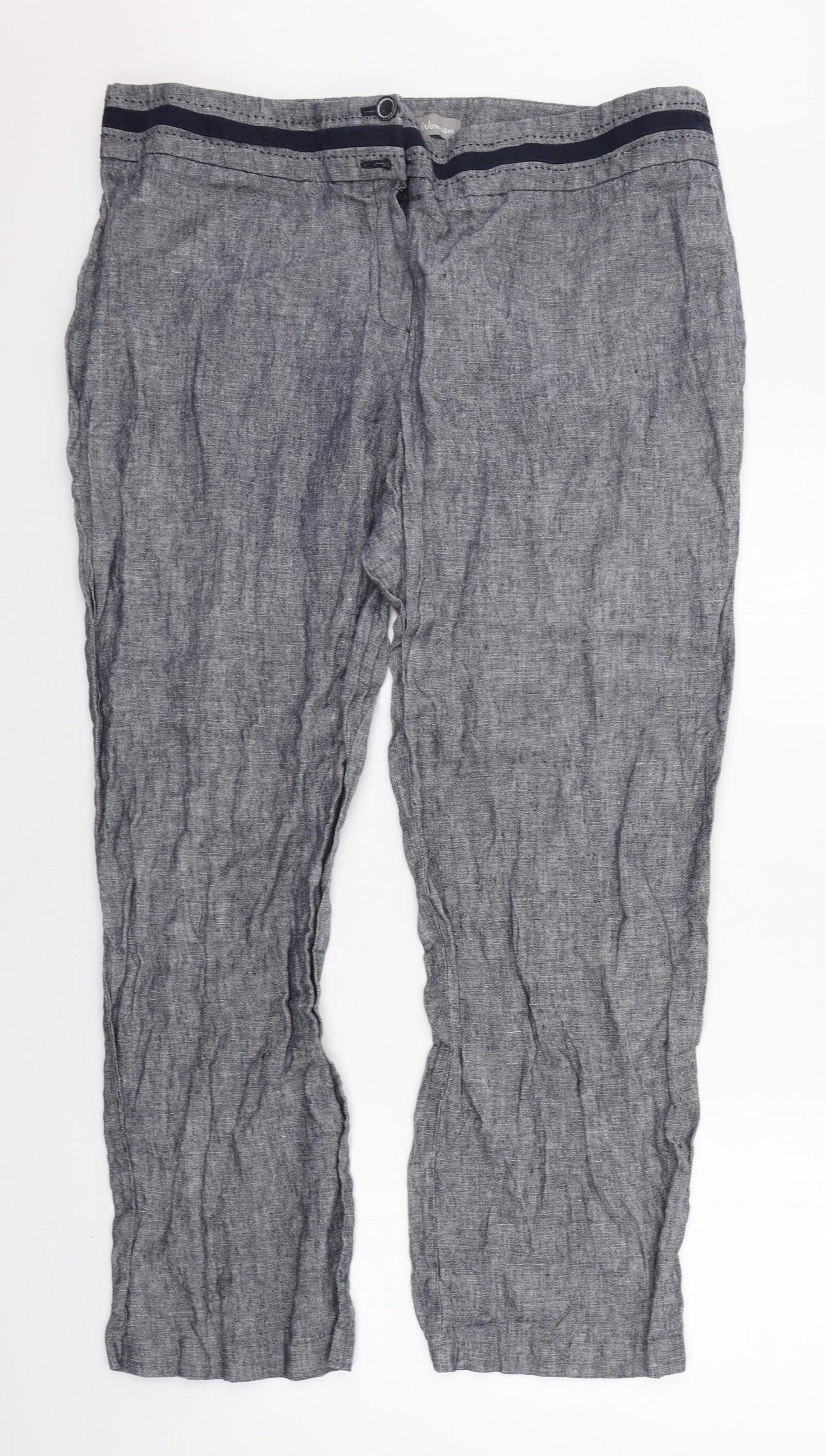 Marks and Spencer Womens Grey   Trousers  Size 20 L29 in