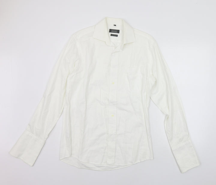 ARMANDO Mens White Button-Up Size 15.5