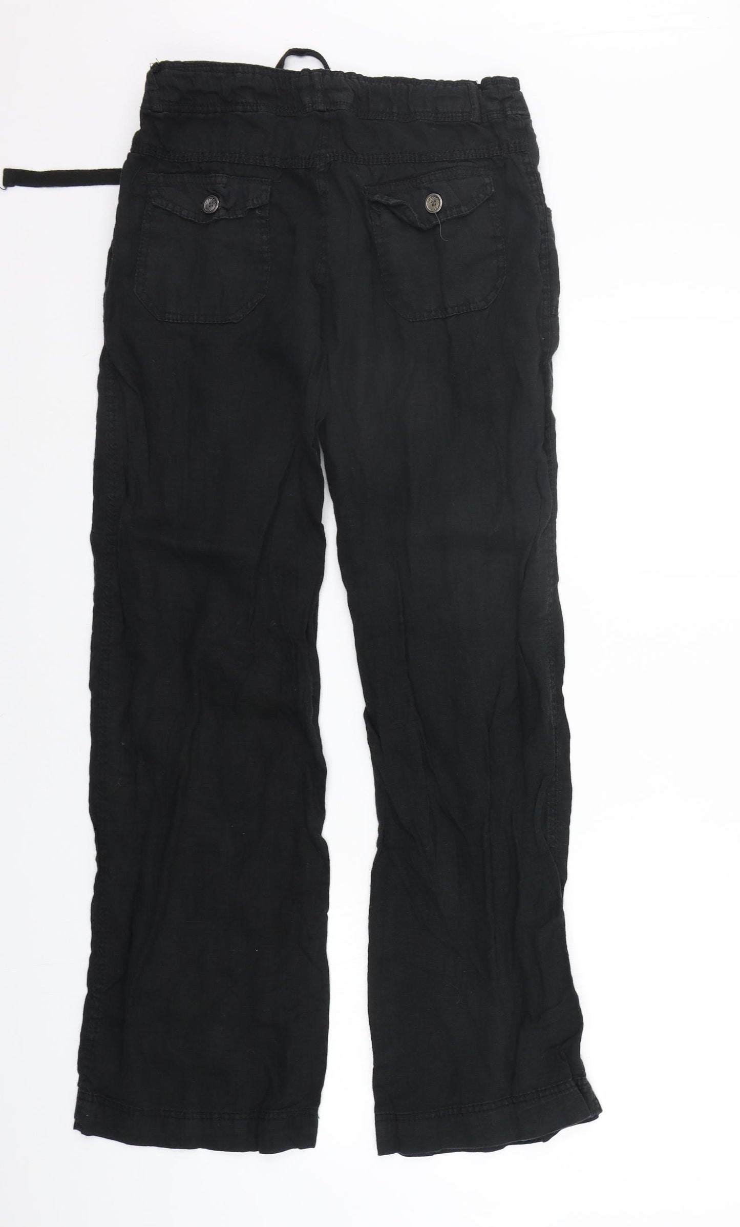 deniem co Womens Black   Trousers  Size 10 L30 in