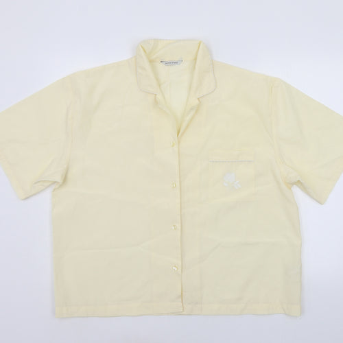 St Bernard  Womens Yellow   Basic Button-Up Size 18