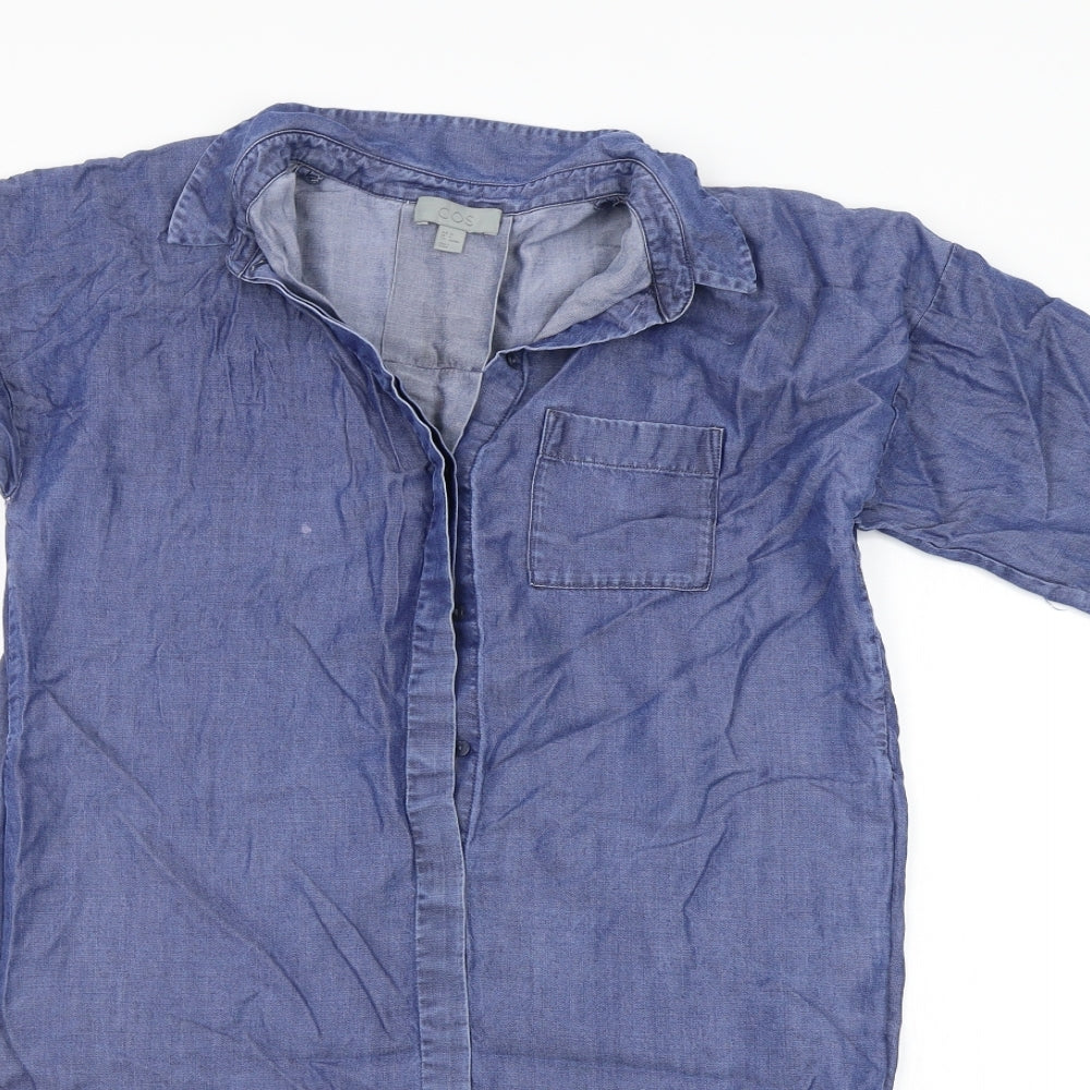 COS Womens Blue   Shirt Dress  Size 6