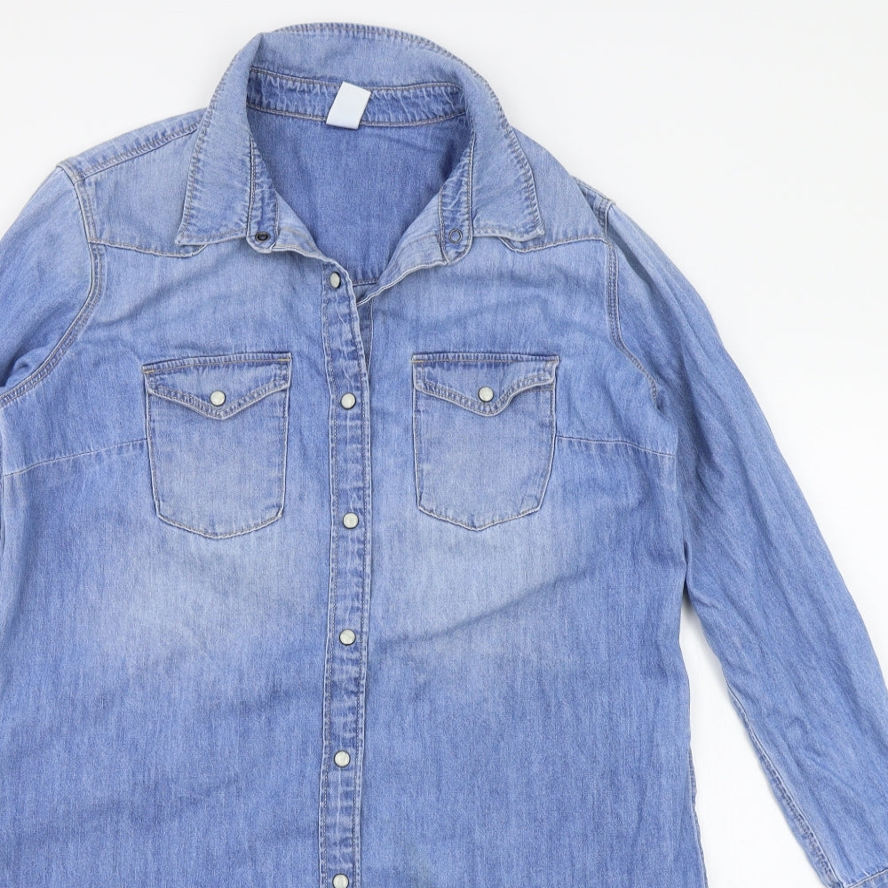 &DENIM Womens Blue   Shirt Dress  Size 14