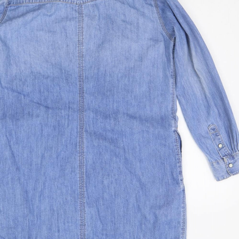 &DENIM Womens Blue   Shirt Dress  Size 14