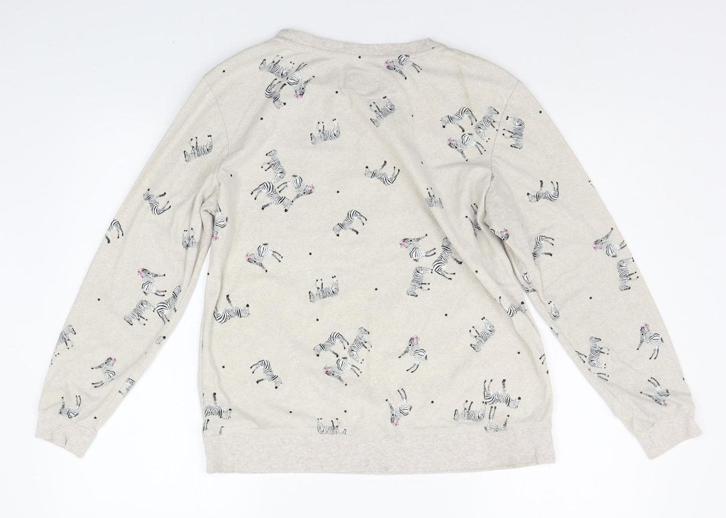 NEXT Womens Beige Geometric  Top Pyjama Top Size M  - animals