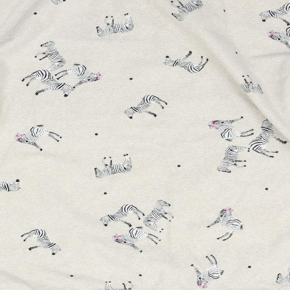 NEXT Womens Beige Geometric  Top Pyjama Top Size M  - animals