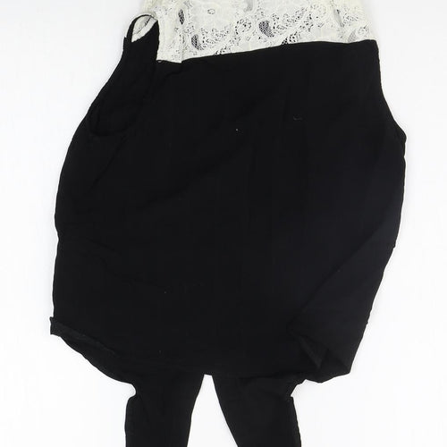 TALLY WEiJL Womens Black   Basic Button-Up Size S