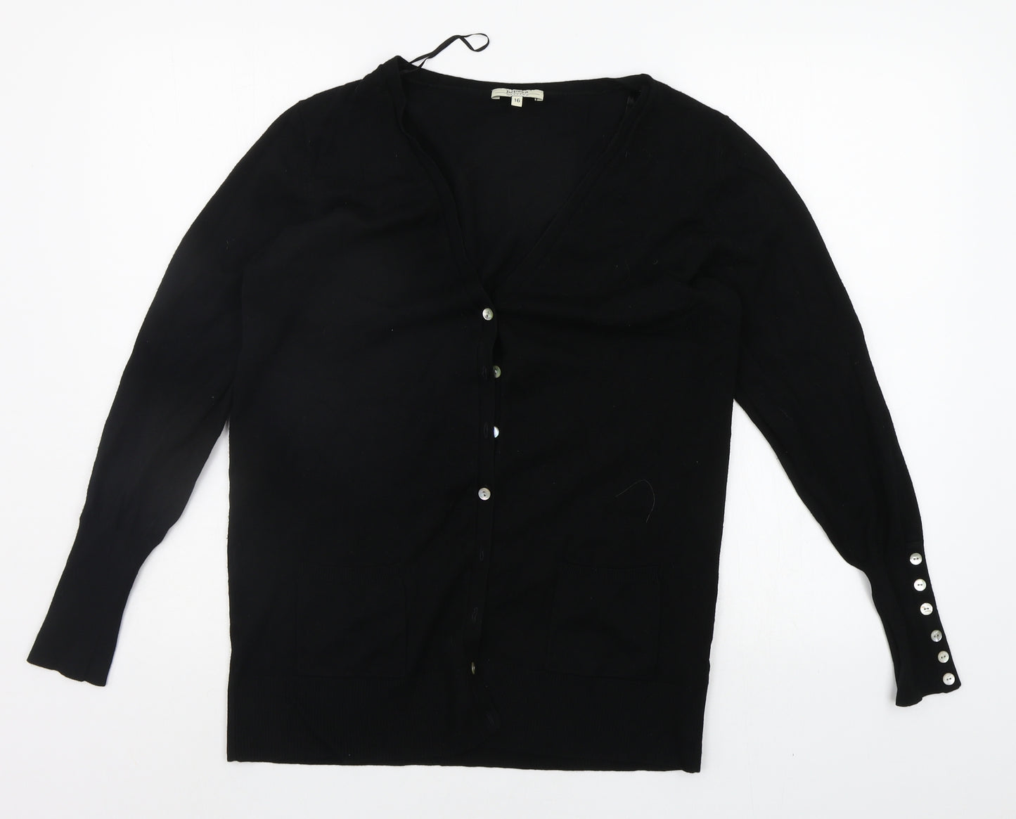 Papaya Womens Black   Cardigan Jumper Size 16