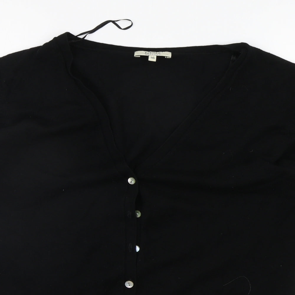 Papaya Womens Black   Cardigan Jumper Size 16