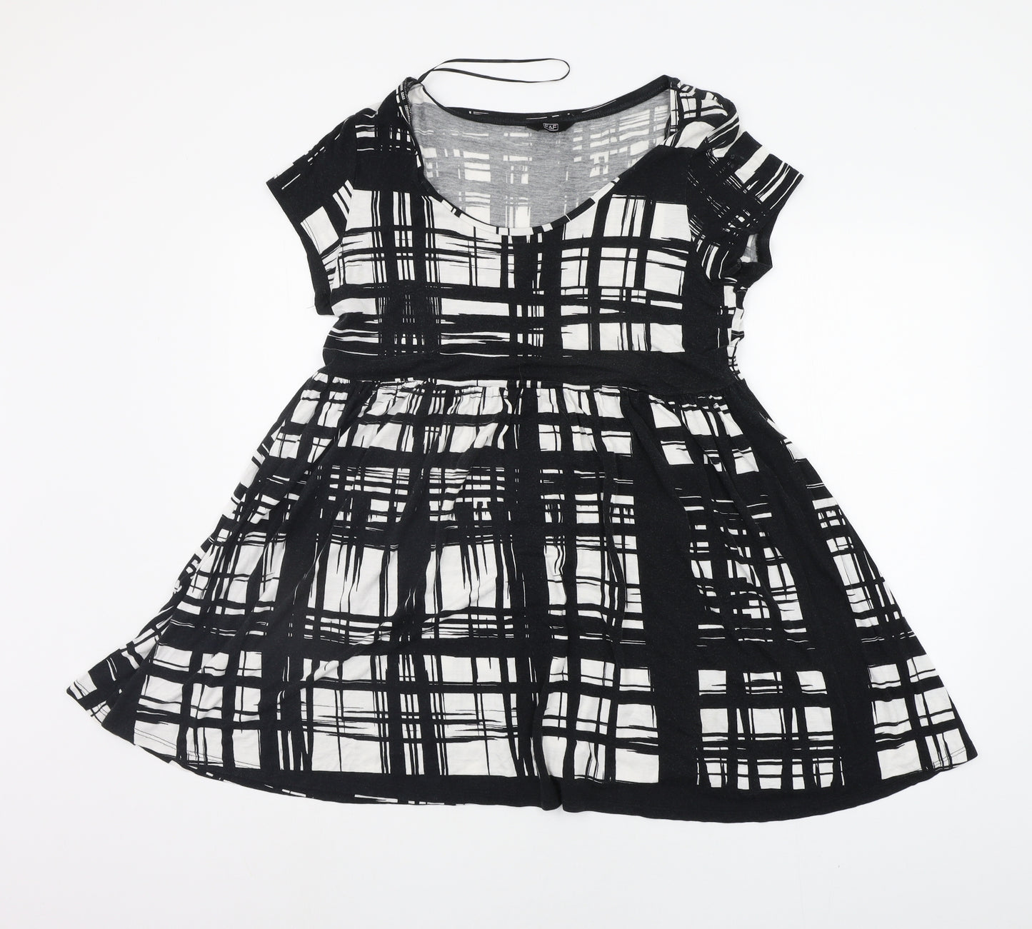 F&F Womens Black Geometric  Fit & Flare  Size 18