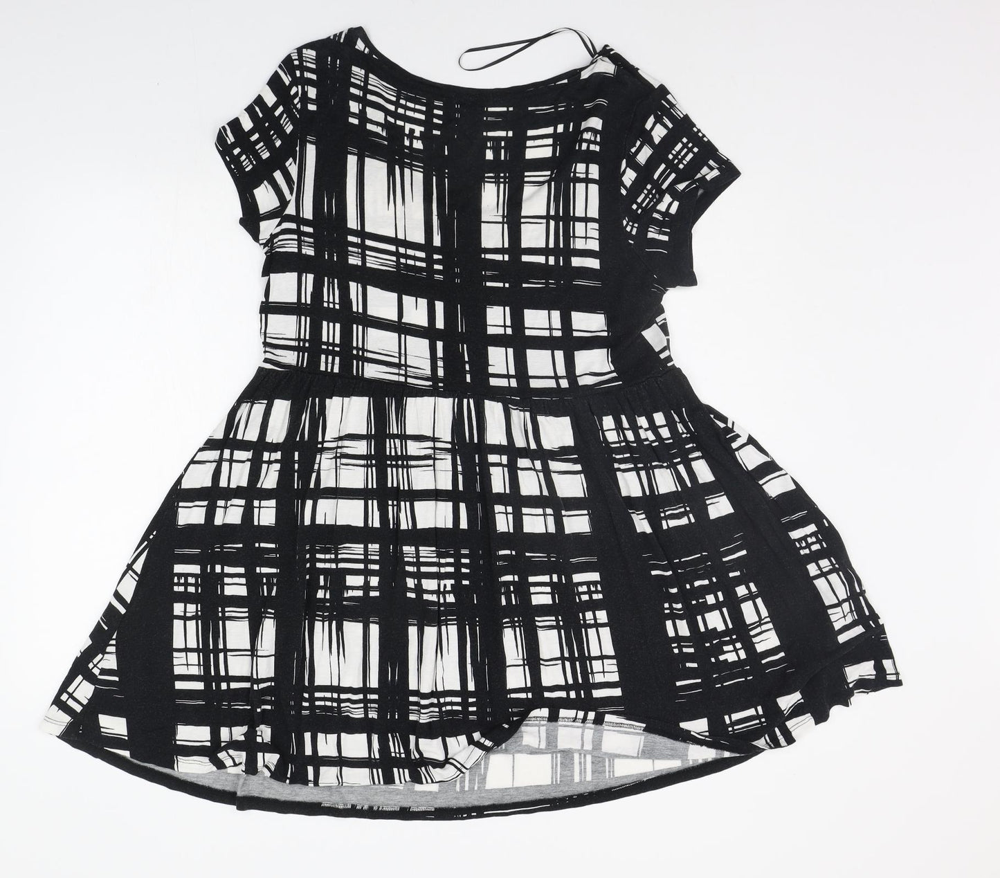 F&F Womens Black Geometric  Fit & Flare  Size 18