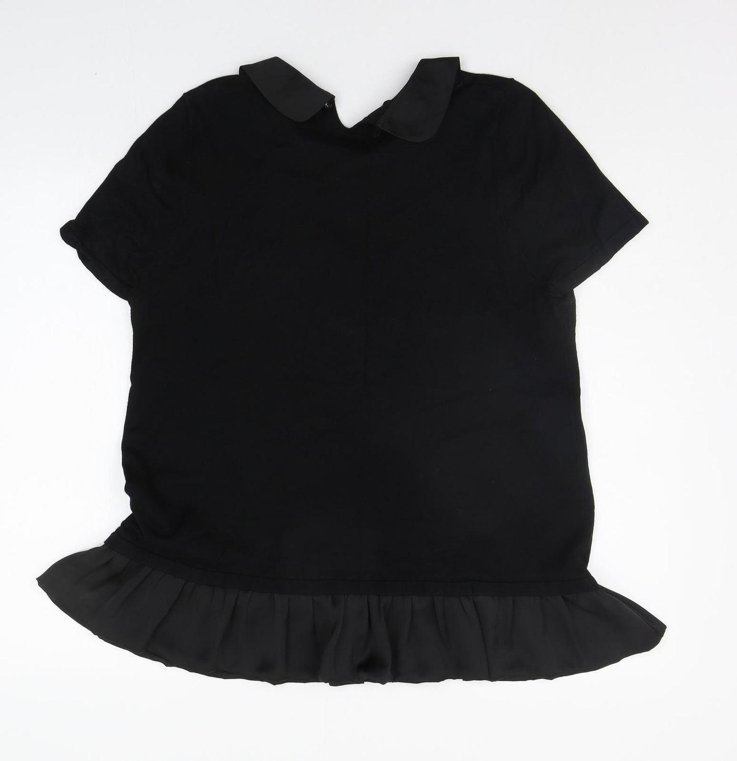 Marks and Spencer Womens Black   Basic Blouse Size 16  - jewl detail